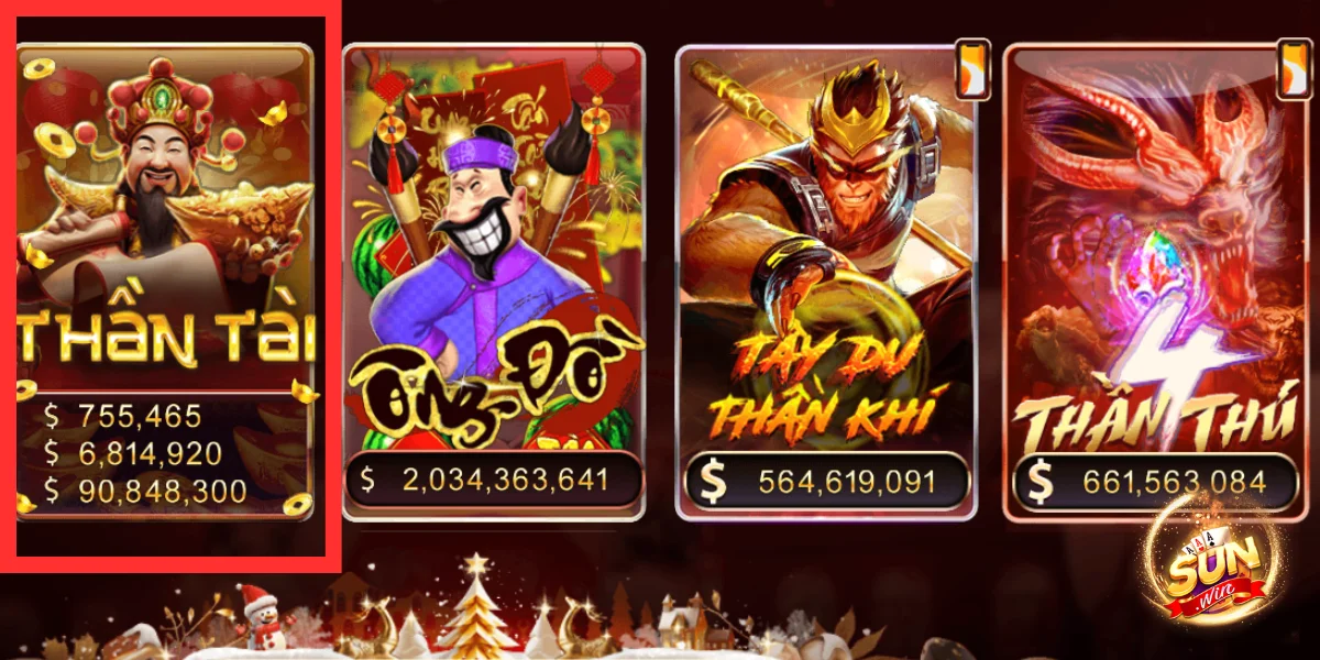 Các slot game tại Sunwin đa dạng chủ đề