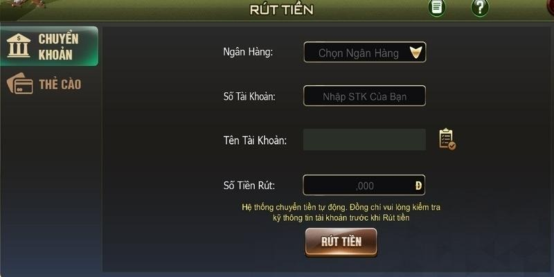 Cách nạp rút tiền B52CLUB