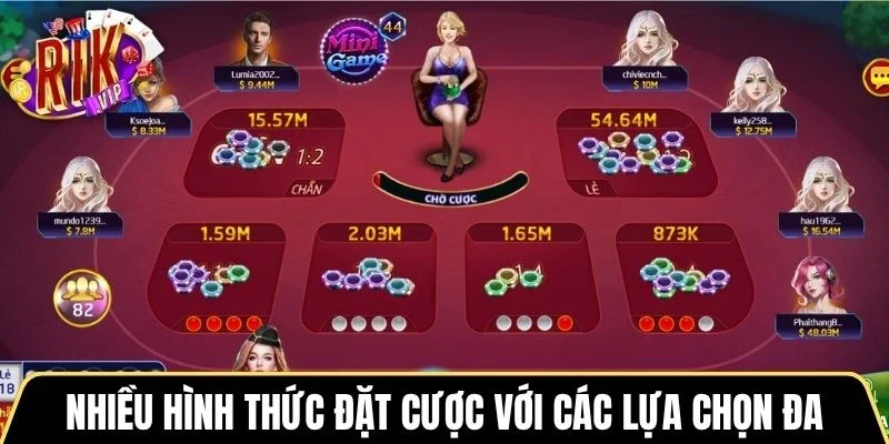 Nhiều hình thức đặt cược với các lựa chọn đa dạng